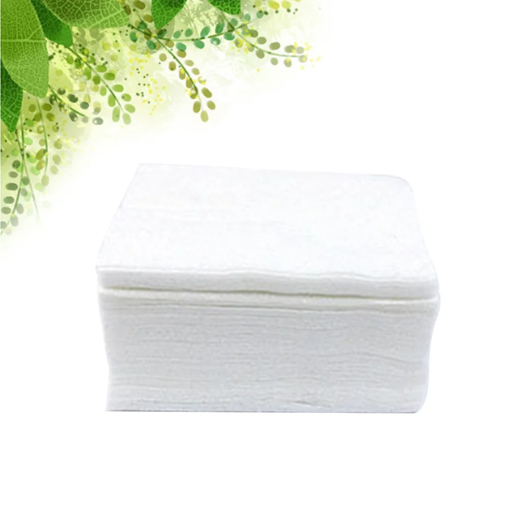 100Pcs Cotton Pads Multiuse for Makeup Removal Face Cleansing and Nail Polish Soak Gentle on Skin 6x7cm White Plastic