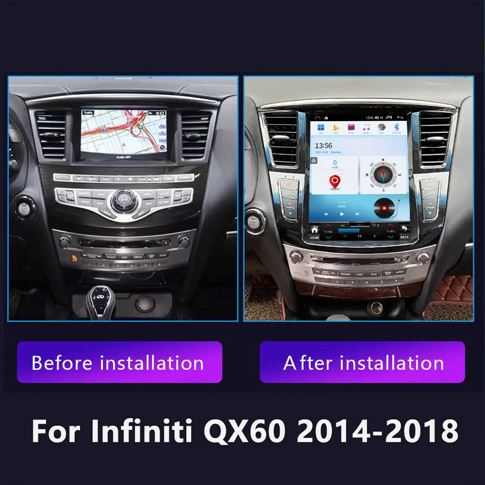 For Infiniti QX60 JX35 2012-2019 Smart Radio Wireless DSP Carplay 2 Din Android 12 GPS Nav Car Bluetooth Video Players