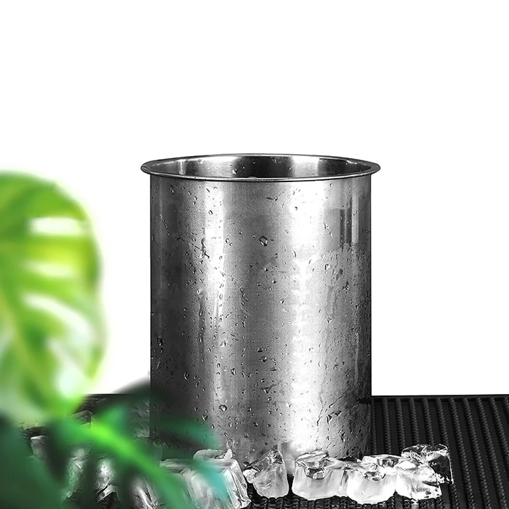 Stainless Steel Ice Cube Buckets Bucket Bar Drink Cooling Bucket Cocktail Container Party Chiller