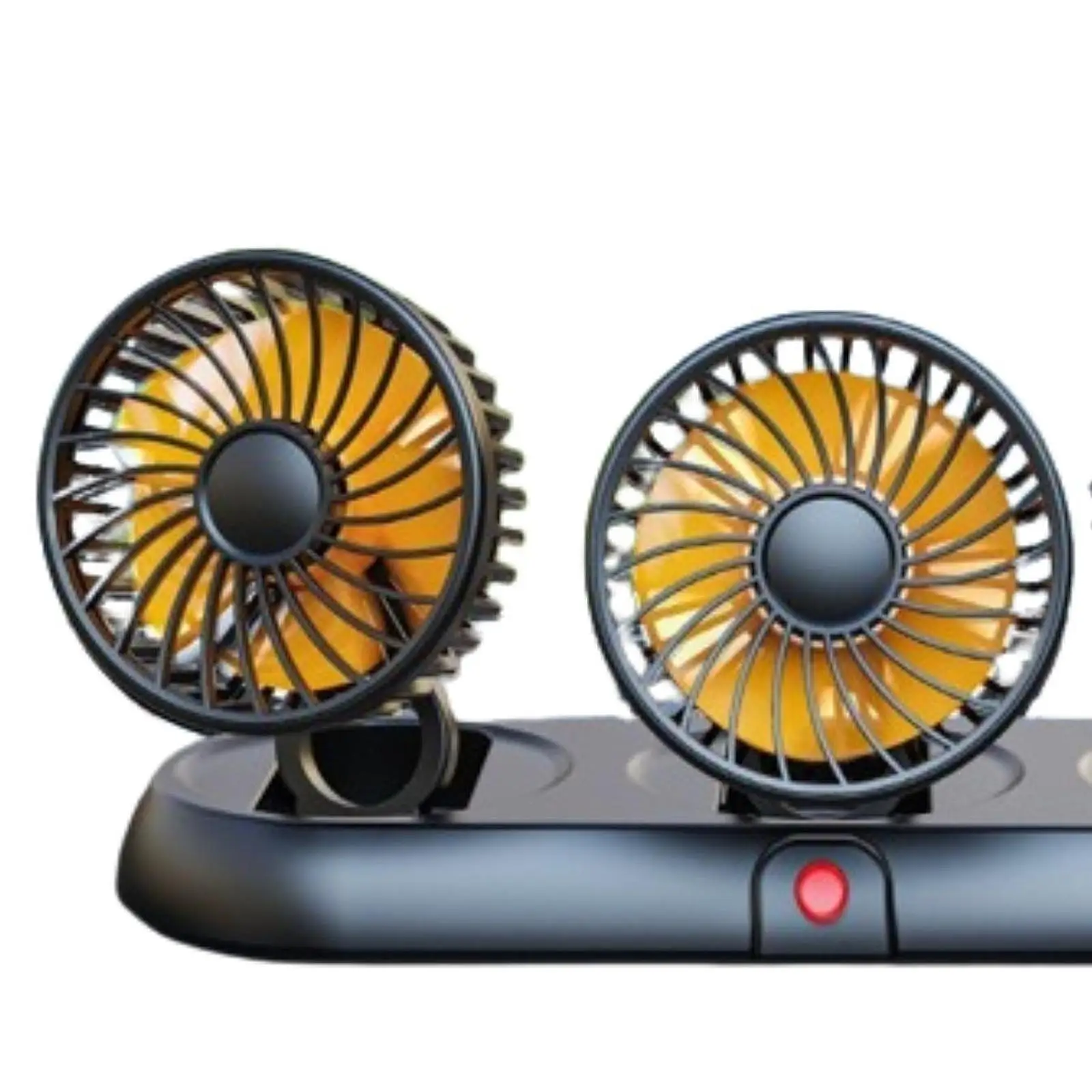 Wielofunkcyjny, obrotowy wentylator samochodowy z 3 głowicami, przenośny, do samochodów ciężarowych, na deskę rozdzielczą, do SUV-ów i sedanów.