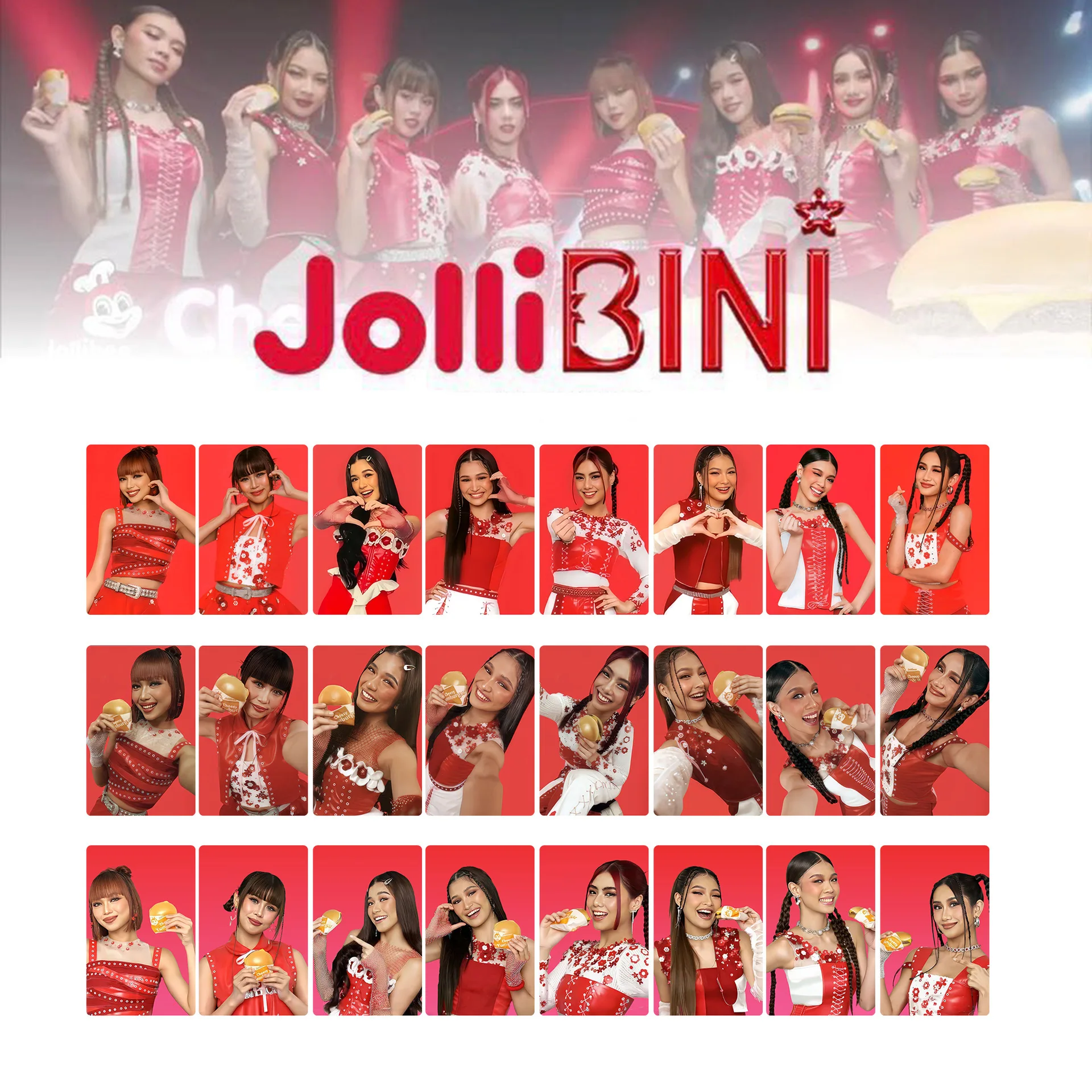 Philippine Duo Bini X Jollibee Co Branded Small Endorsement Burger Card