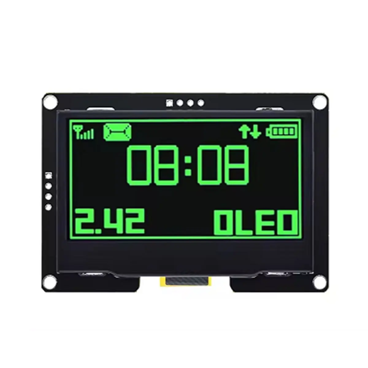 ABAN 2.42 Inch OLED Display Module 128x64 LCD HD Screen Module SSD1309 4 Pin IIC Serial Interface for R3 Green