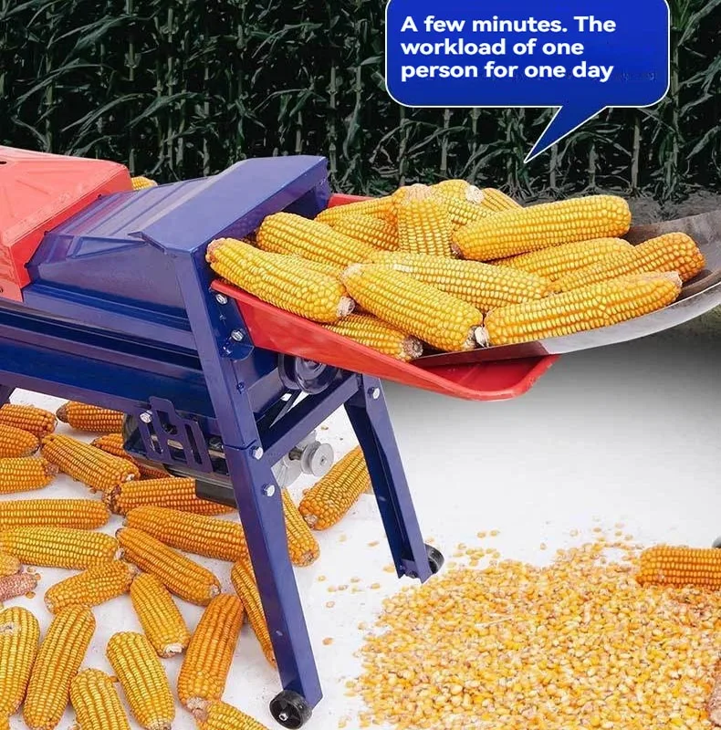 

Automatic Electric Corn Thresher 220V 4.5HP High Efficiency Corn Sheller for Agriculture