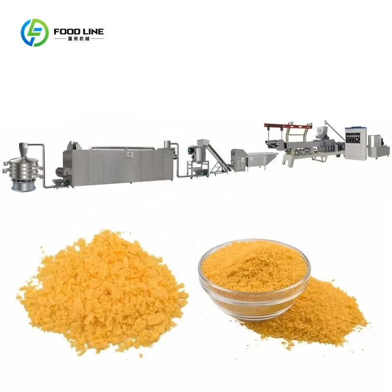 Línea de Procesamiento de Pan Rallado en Forma de Media Luna, Extrusora de Alta Velocidad para la Elaboración de Panko Japonés y Alimentos Fritos, Personalizable