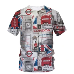 England Funny 3D Print T Shirt Summer Men Woman Fashion Short Sleeve Oversized Harajuku Streetwear Kid Tees Tops T-Shirt Clothes