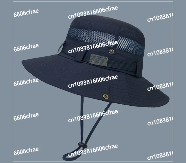 

Fisherman Hat Men's Summer Breathable 2024 New Outdoor Mountaineering Sunshade Big Eaves Denim Sunscreen Hat