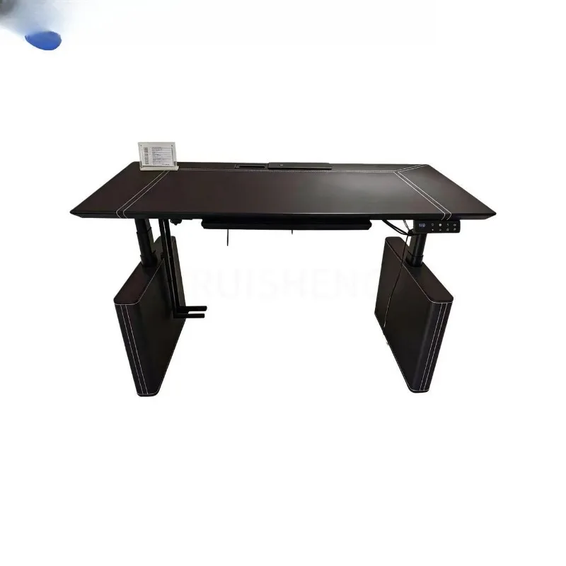 

Heavy duty intelligent modern dual motor 1.4 * 0.4m saddle leather office/computer desk