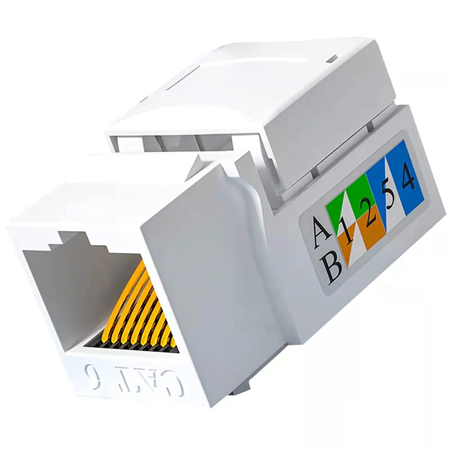 ZoeRax 10 szt. Gniazdo Keystone Cat6/5e RJ45, złącze sieciowe Cat6, gniazdo ścienne Ethernet (niekompatybilne z panelem krosowniczym) — zdjęcie produktu 7
