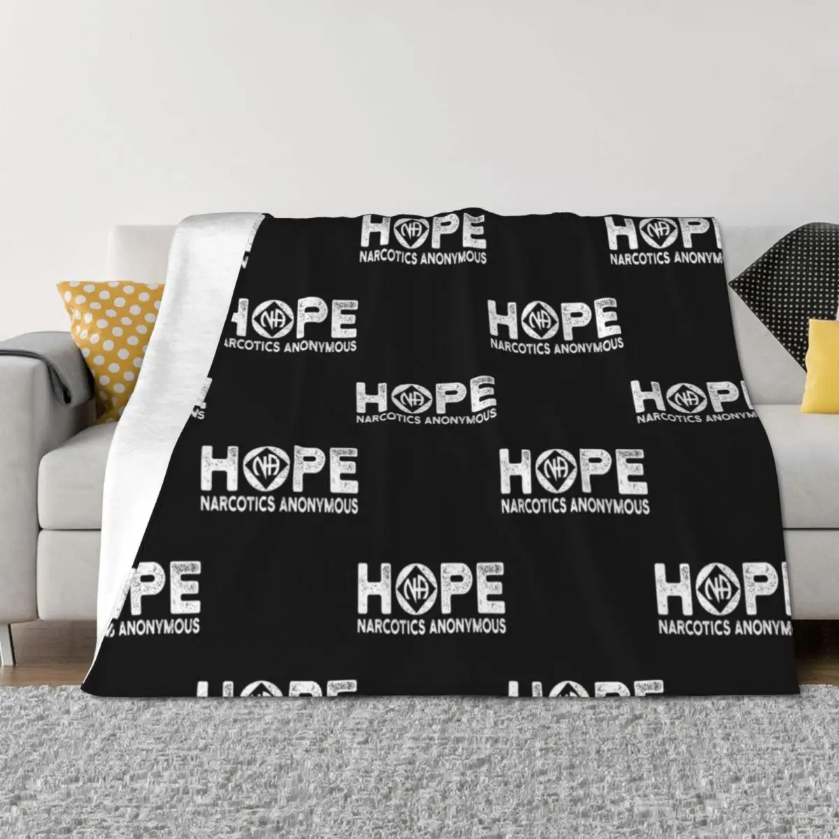 

Hope Na Symbol Narcotics Anonymous Gift Idea Throw Blanket valentine gift ideas warm winter For Baby heavy to sleep Blankets