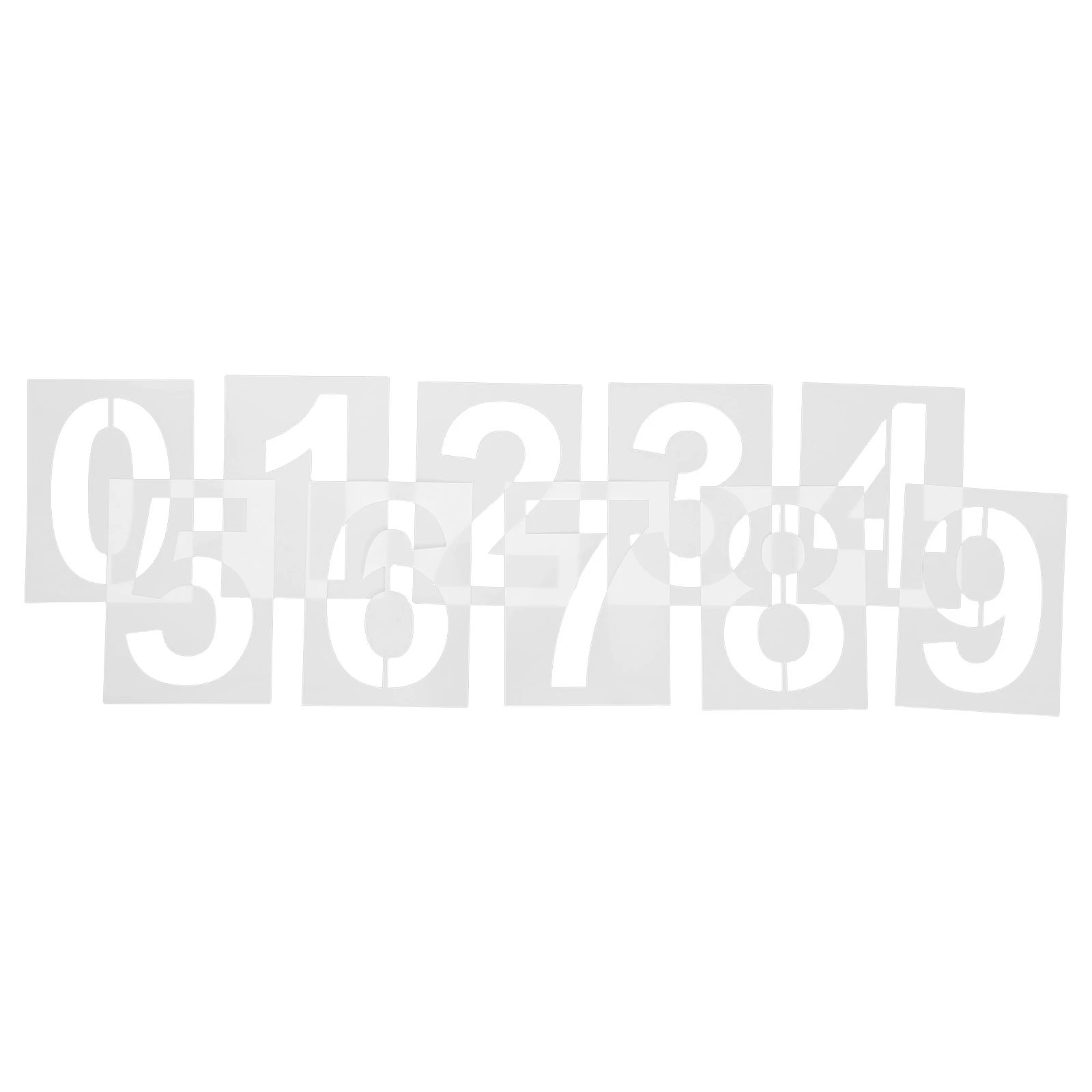10Pcs Large Number Stencils for DIY Projects