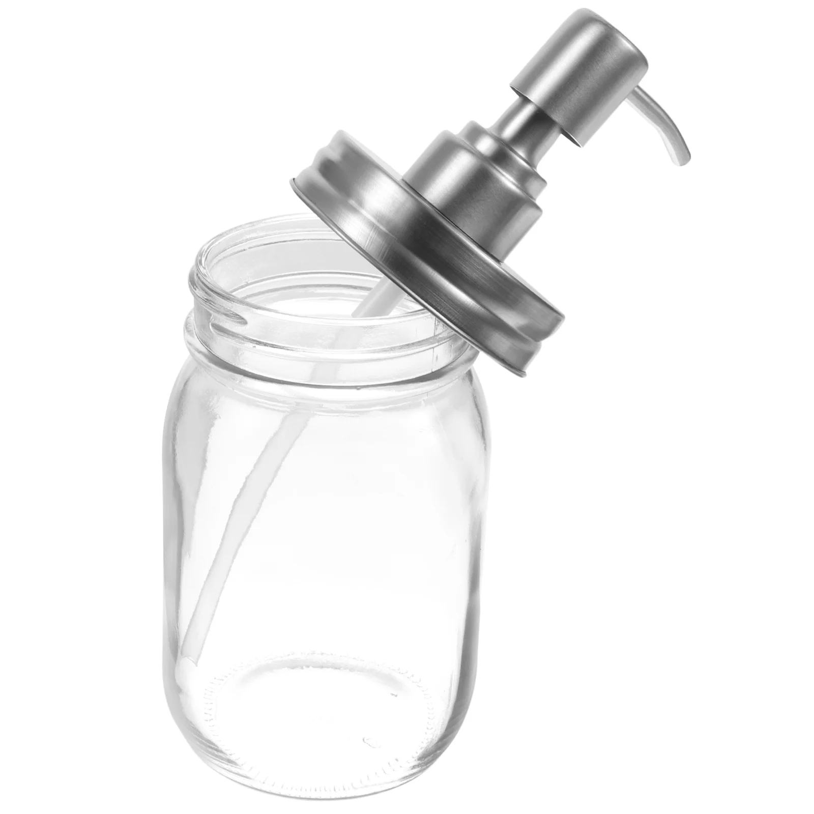 

500Ml Glass Lotion Dispenser with Pump Press Down Dispenser for Hand Soap Shower Gel Essential Oil Refillable Container