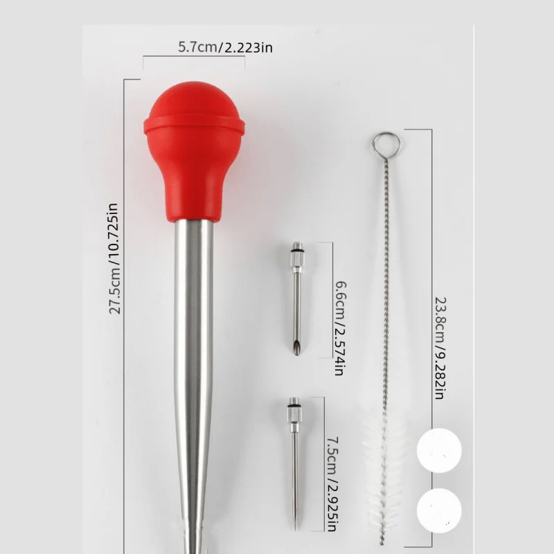 4pcs/set Cooking Gadgets Chicken Turkey Poultry BBQ Syringe Pastry Tube Oil Dropper Kitchen Tools
