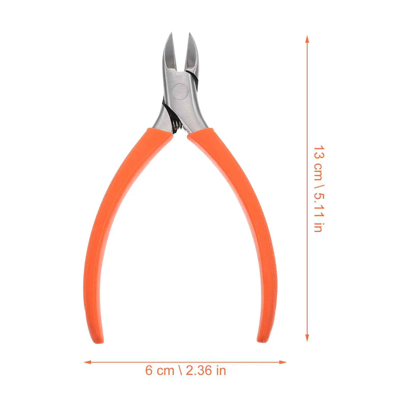 Orange Compact Nail Groove Trimmer Stainless Steel Dead Skin Remover for Toenail Fingernail Care Cuticle Nipper Household