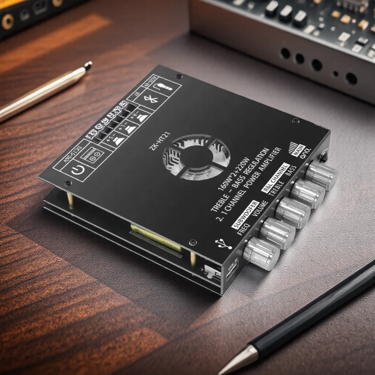 21 Channel TDA7498E 160WX2 220W Bluetooth Digital Power Amplifier Module High Low Tone Subwoofer