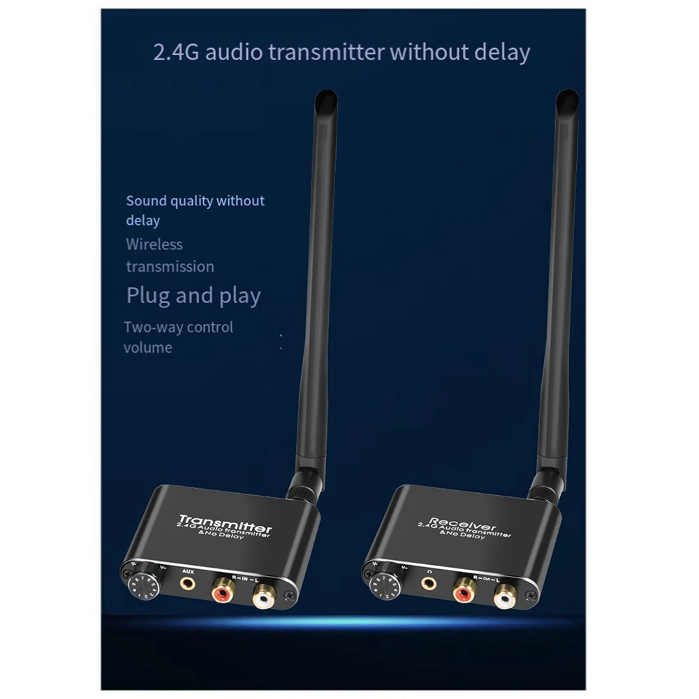 Transmetteur et récepteur de musique Audio sans fil AC56-50M 2.4G, avec adaptateur Audio sans fil R/L RCA 3.5Mm pour DVD TV ordinateur CD