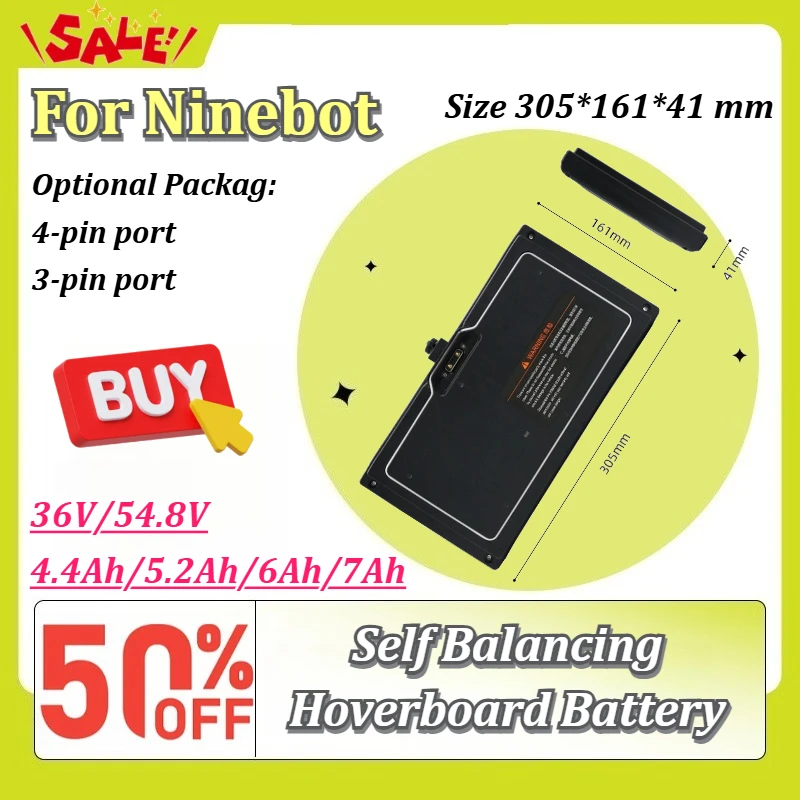 

New 36V/54.8V 4.4Ah/5.2Ah/6Ah/7Ah for Xiaomi Mini for Ninebot Balance Scooter Two-wheeled Electric Hoverboard Lithium Battery
