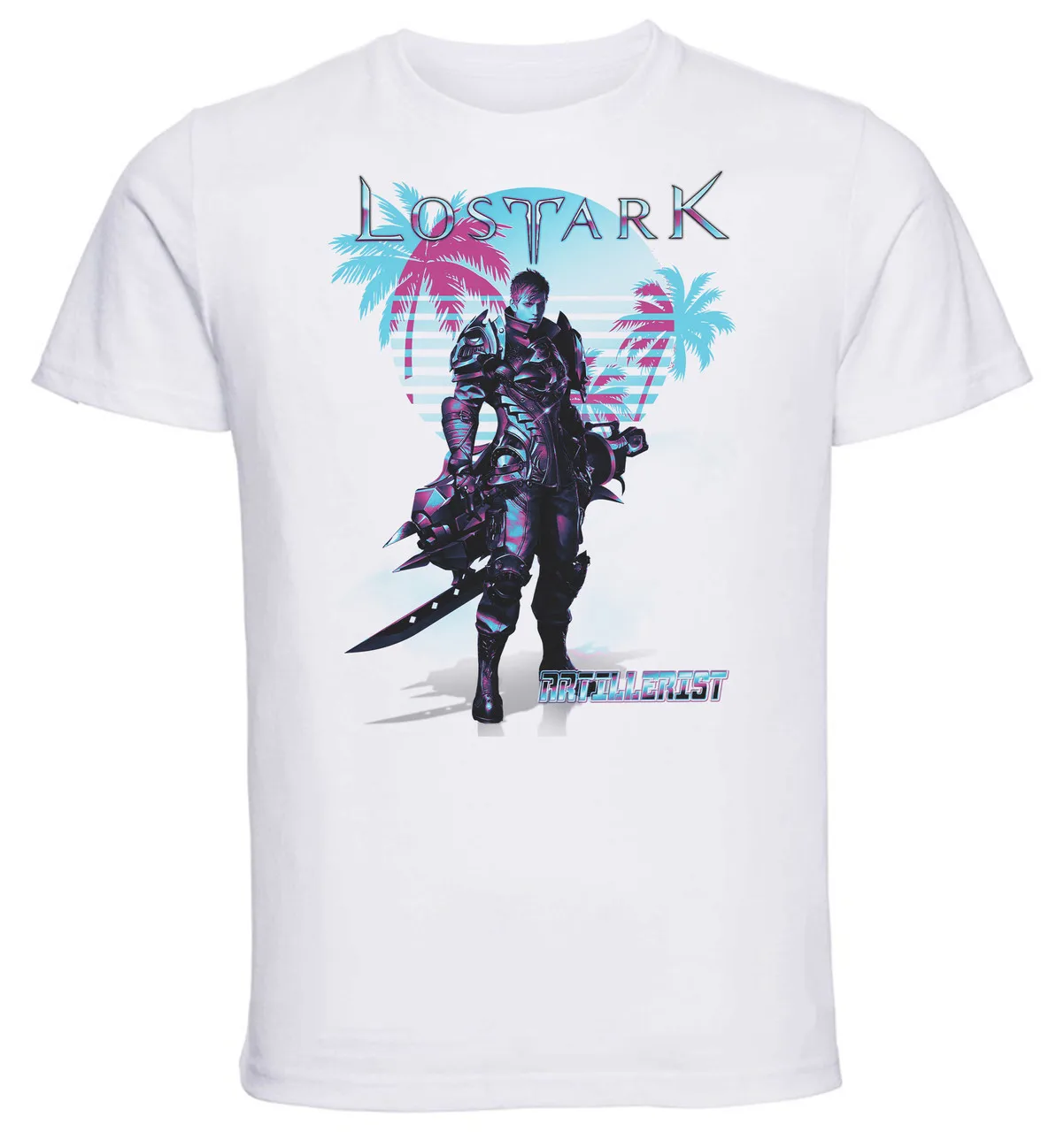 

T-Shirt Unisex White Vaporwave Style - Lost Ark - Artillerist