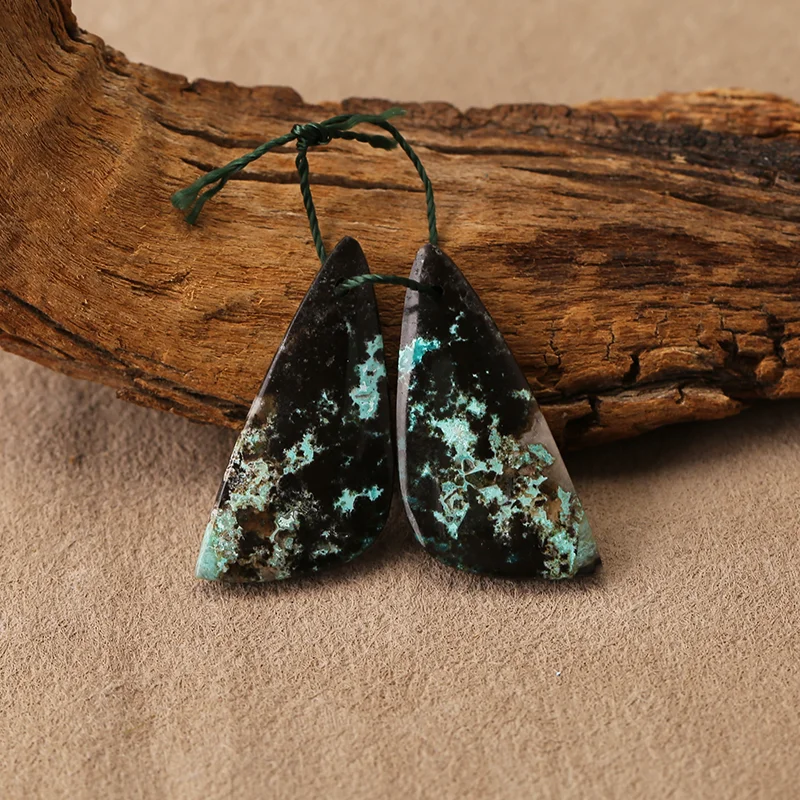 

Натуральные африканские бирюзовые бусины в форме щита для изготовления украшений, бусины из натуральных камней ручной работы 33*15*4 мм 5,7 г