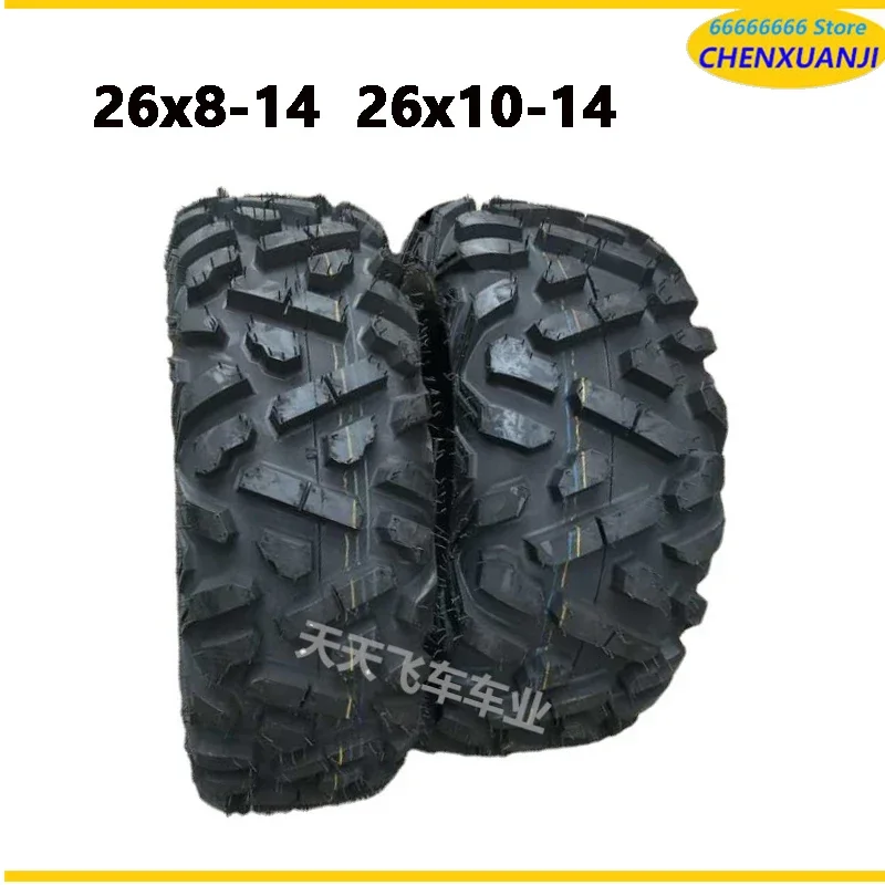 

Suitable Beach Bikes, Big for Hummer Go Karts, Spring Breeze ATV Tires, AT26x8-14, AT26x10-14