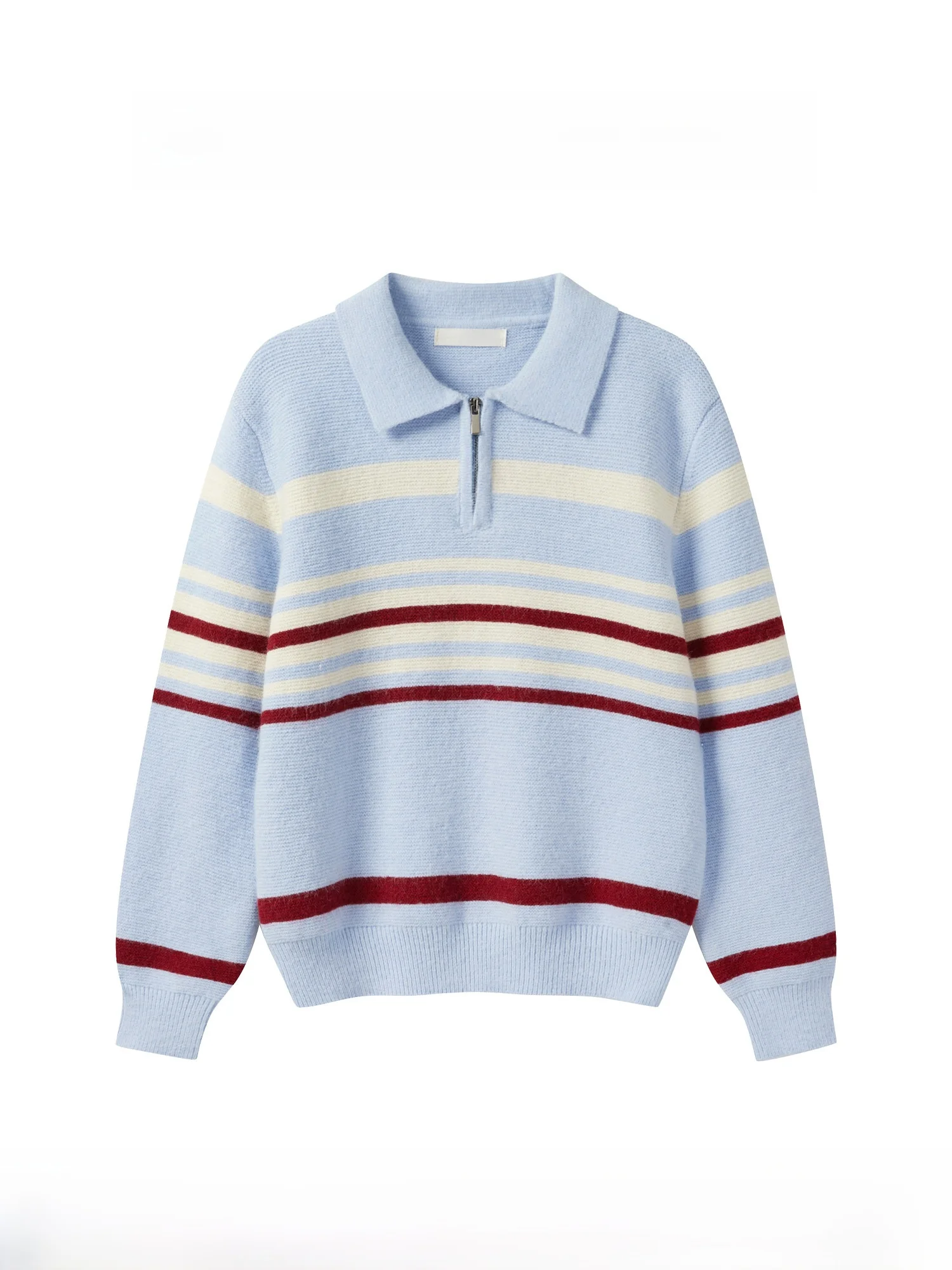 

Свободный женский вязаный свитер с длинными рукавами на молнии, осенняя новинка, комфортный и теплый, повседневный стиль