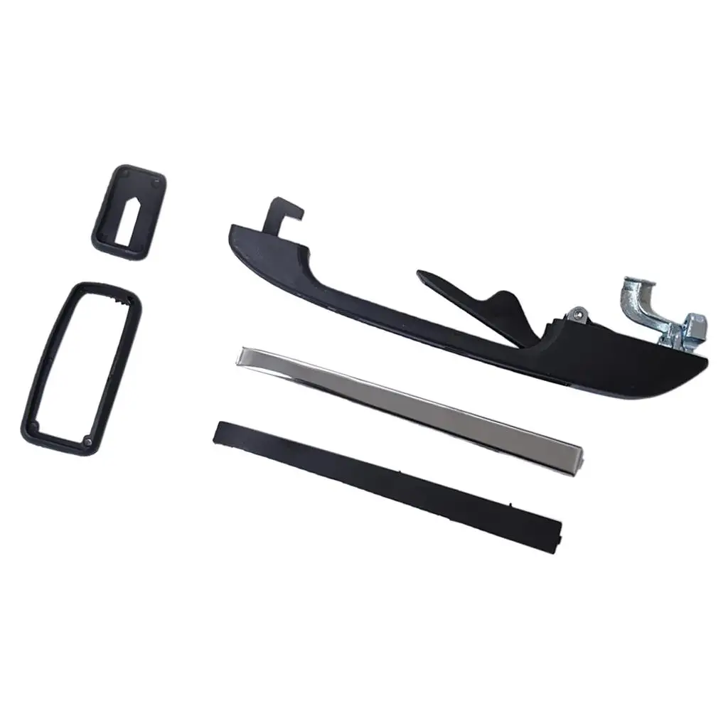 Retro Car Rear Left Exterior Door Handle Easy Install Black Door Handle for Volkswagen Caddy Golf Jetta MK2 1984-1991