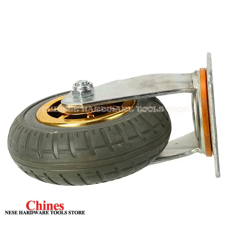 عجلات مطاطية عالية الجودة مقاس 6 بوصات مع حامل جانبي: عجلات دوارة مثالية لخزانة العربة واستخدام الأثاث الصغير