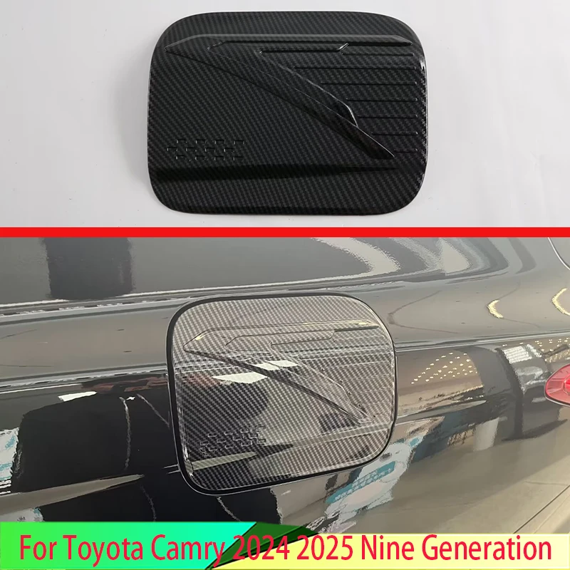 For Toyota Camry 2024 2025  Nine Generation Carbon fiber style Tank Cap Cover Car-Styling Trim Oil Fuel Protective