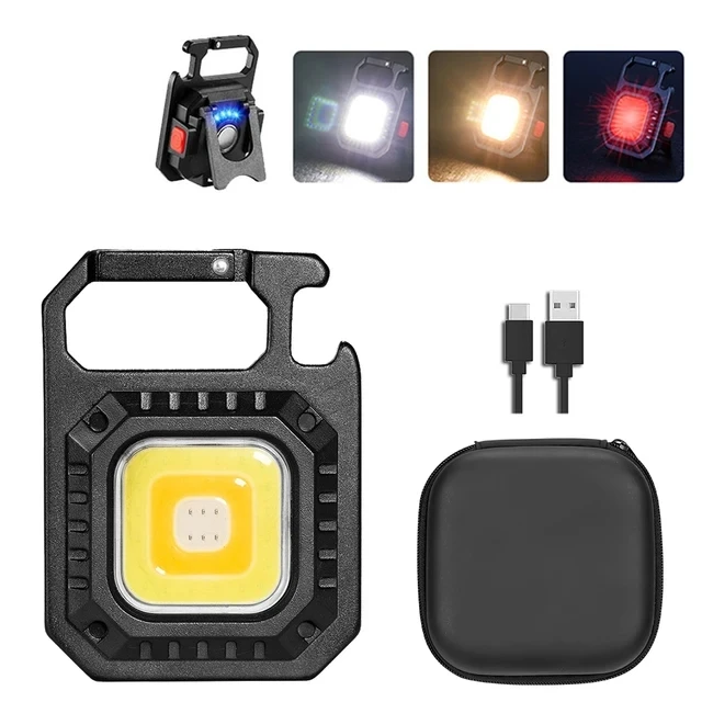 Rechargeable EDC Flashlight, Mini RGB Pocket Light With Magnetic Base And Clip, IP68 Waterproof, Multi-Mode, For Camping And Emergency