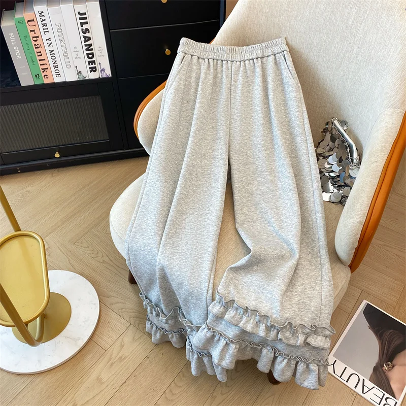 

Women's Black Loose Straight Wide Leg Casual Pants Harajuku Streetwear Aesthetic Y2k High Waist Oversize Baggy Pants Trousers