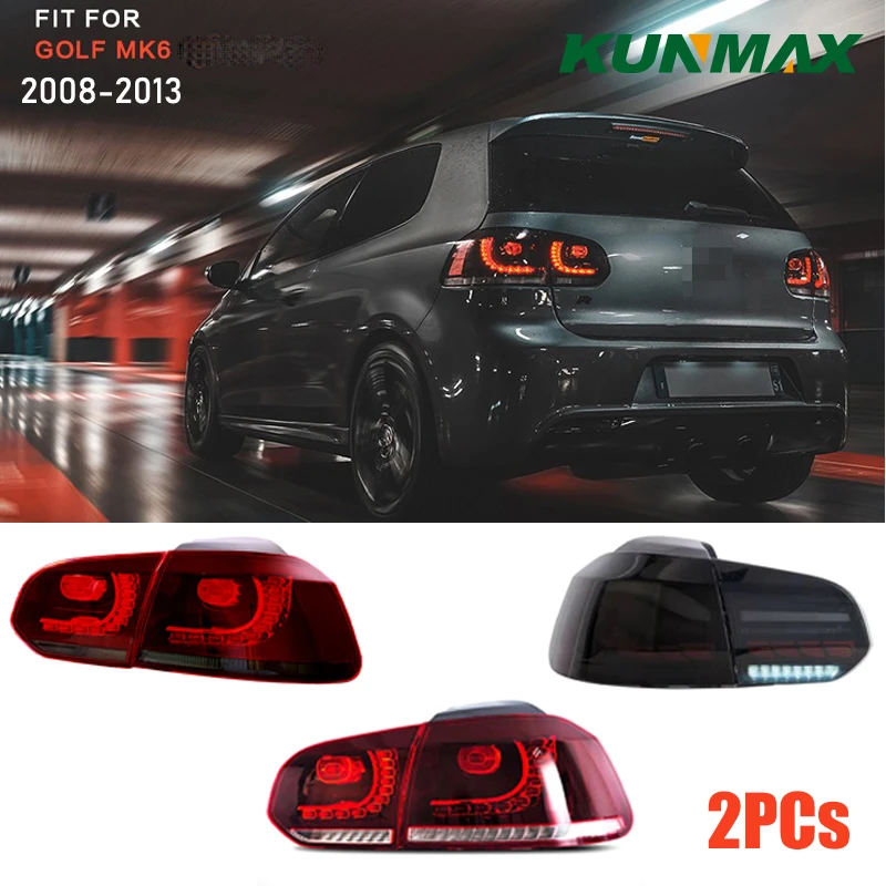 Para samochodowych świateł tylnych do VW golf6 mk6 R20 2008-2013 Migotanie płynącej wody Kierunkowskaz golf 6 tylne światło