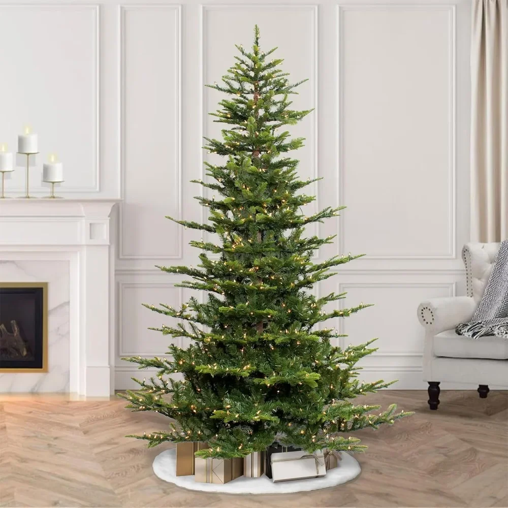 

International 7.5 Foot Pre-Lit Aspen Fir Artificial Christmas Tree with 700 UL Listed Clear Lights Green