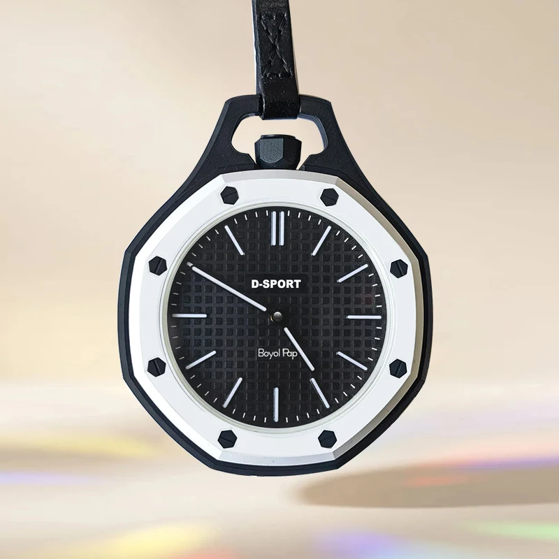 New Octagonal Pocket Watch Necklace for Men Women Casual Hanging Watch Quartz Wristwatch Candy Color Fashion Pendant Watches
