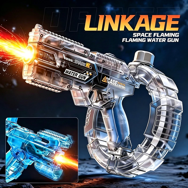 

New Energy-concentrating Ring Electric Water Gun With Cool Lighting Bursting Capacity Perfect Outdoor Toy And Gift For Children