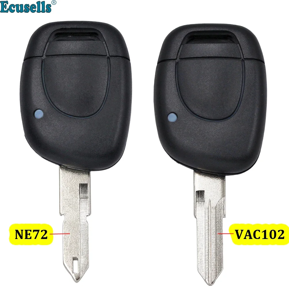 1 Button Smart Remote Key Shell Case Fob for Renault Clio II Symbol Kangoo NE72 OR VA2 Uncut Blade