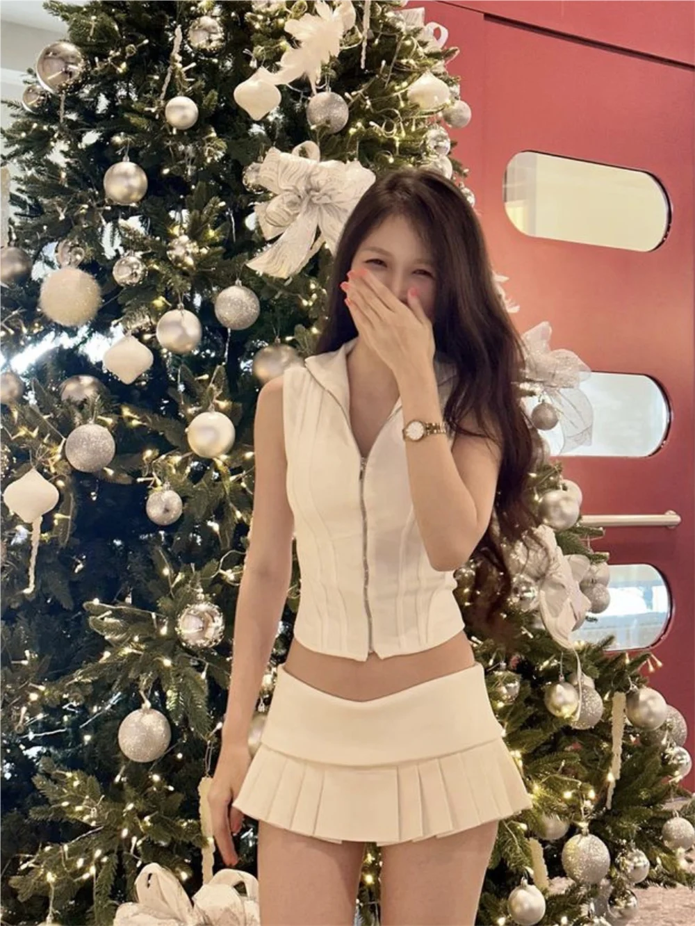 Black mini skirts vintage y2k clothes kawaii cute skirts korean fashion Summer white skirts for women micro skirts pleated white