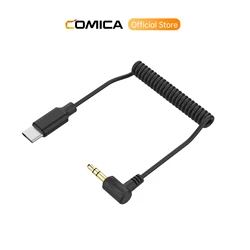 Comica CVM-D-UC II 3.5mm TRS To USB-C Audio Output Cable For Android Smartphone Wireless Microphone