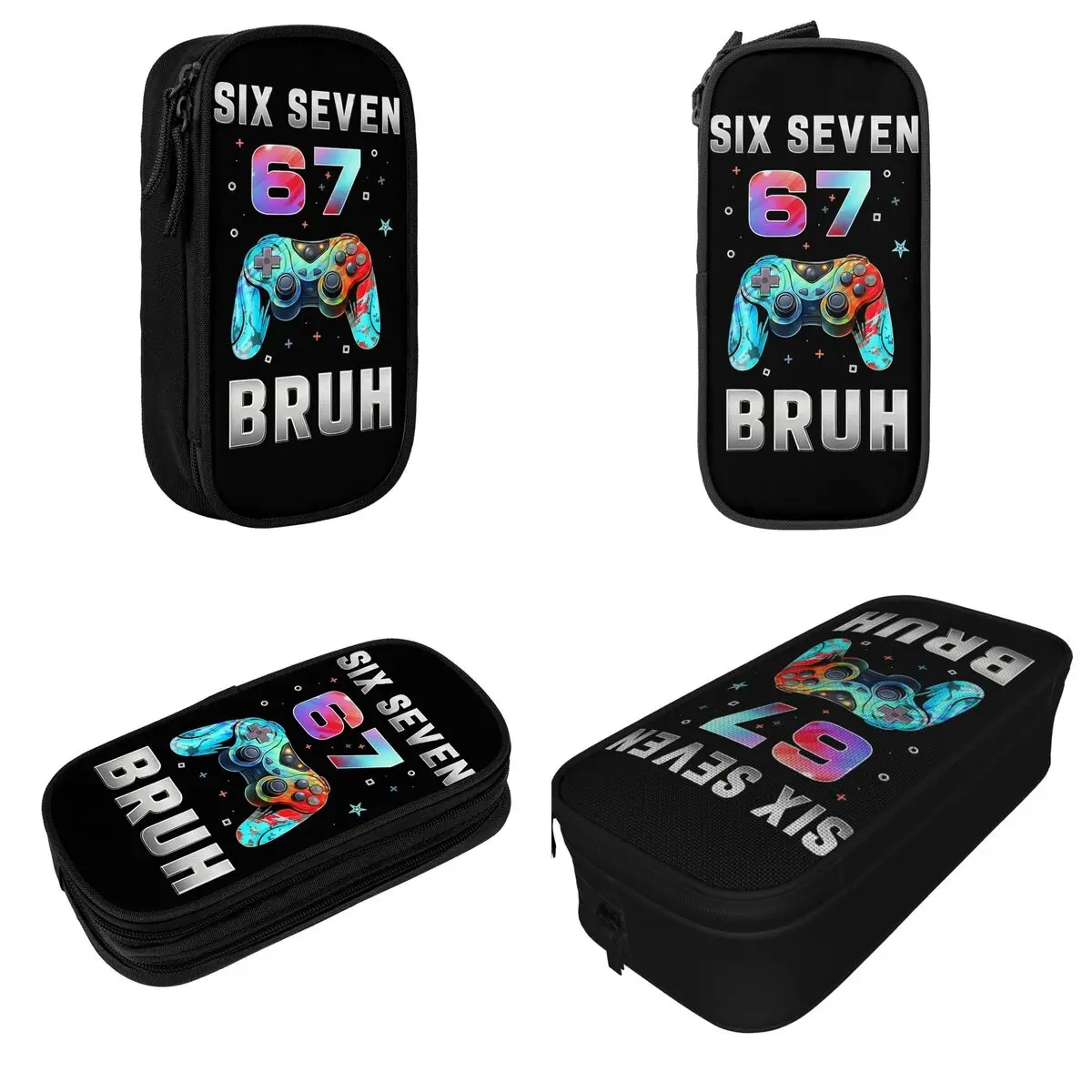 Funny Gaming Six Seven 67 Bruh Birthday Pencil Case Classic Pen Holder Bag Student Big Capacity Students School Gift Pencilcases