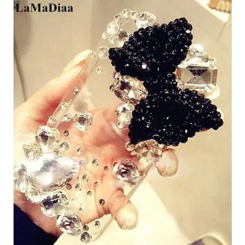 Phone Case for Iphone 16 12 13 14 15 Pro MAX 11 16Pro 14Pro Luxury Bling Rhinestone Diamond Bow-knot Case for Iphone XR Xs Max