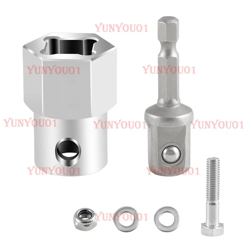 

Stainless Steel Top Wind Trailer Jack Crank Handle Charging Drill Adapter