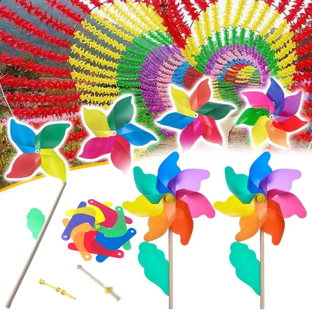 Kids Toys Cartoon Children Toys DIY Wind Spinners Colorful Sunflower Windmills Plastic Wind Spinners Layout Pinwheels Toys