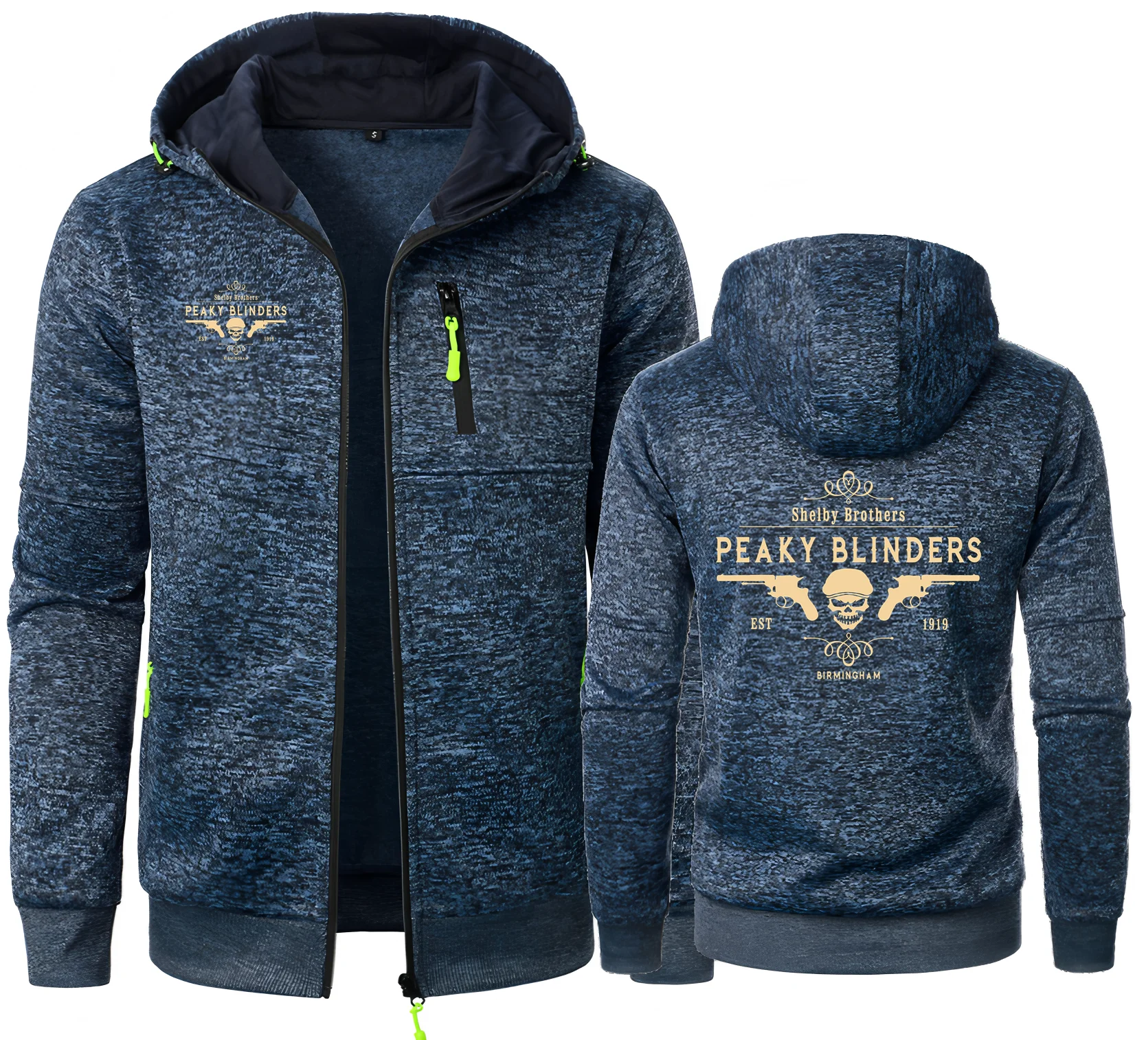 Peaky Blinders hombres sudaderas con capucha Shelby Brothers Jacquard Sudadera con capucha polar con capucha pulóver masculino Sudadera con capucha hombre sudadera