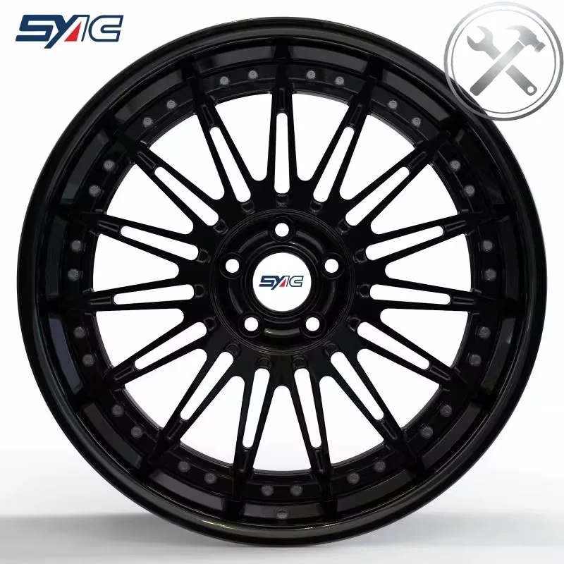 

Hot Selling 20 Inch 5 Hole Front Rear Forged Wheel Rims Gloss Black Matte Black Custom Aluminum Alloy Sport Wheels