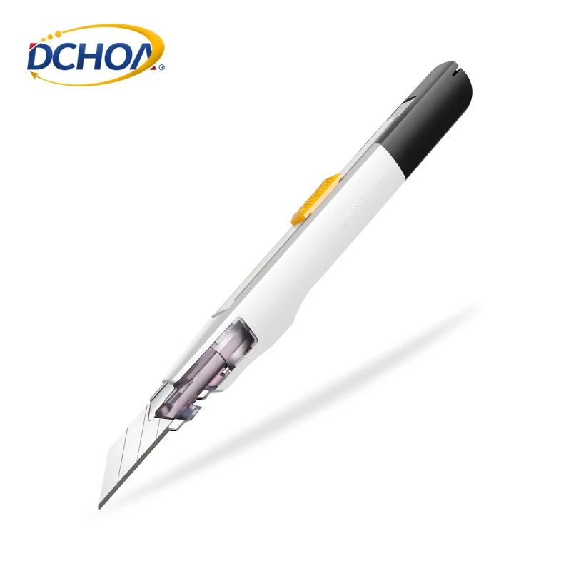 DCHOA 30 Degree Retractable Precision Cutter Knife Heavy Duty Utility Knife for Car Vinyl Wrap PPF Window Tint Film Cutting Tool