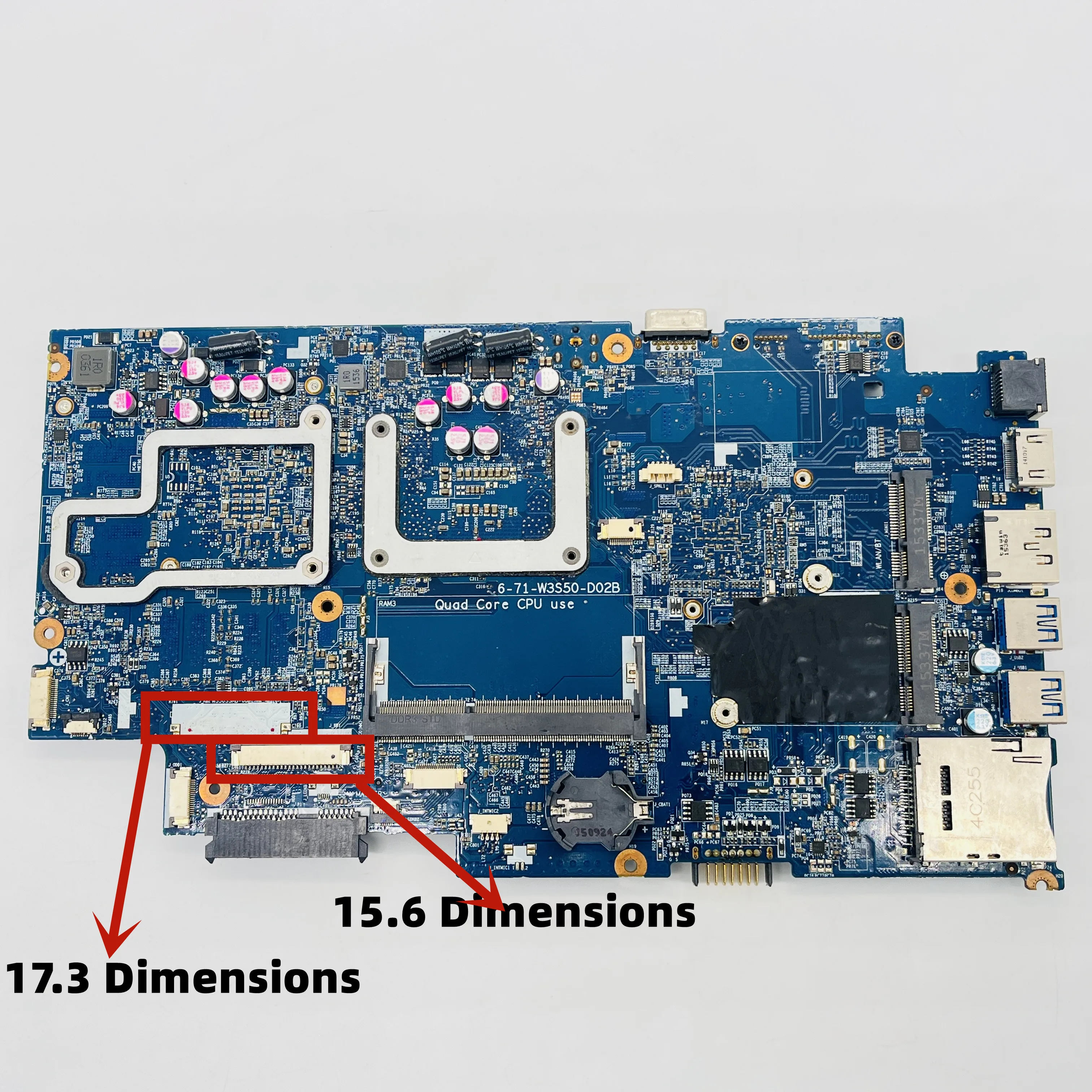 6-71-W3S50-D02B For clevo K660E W355S W375S W370S W350S W370SK W350SK G150T Laptop Motherboard 6-77-W370SS00-d02B Test intact