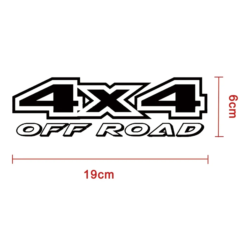 4X4 Off-road Reflective Sticker Carved Door Trunk Bumper SUV Pickup Trim Decal Waterproof Car Stickers Car Exterior Accessories