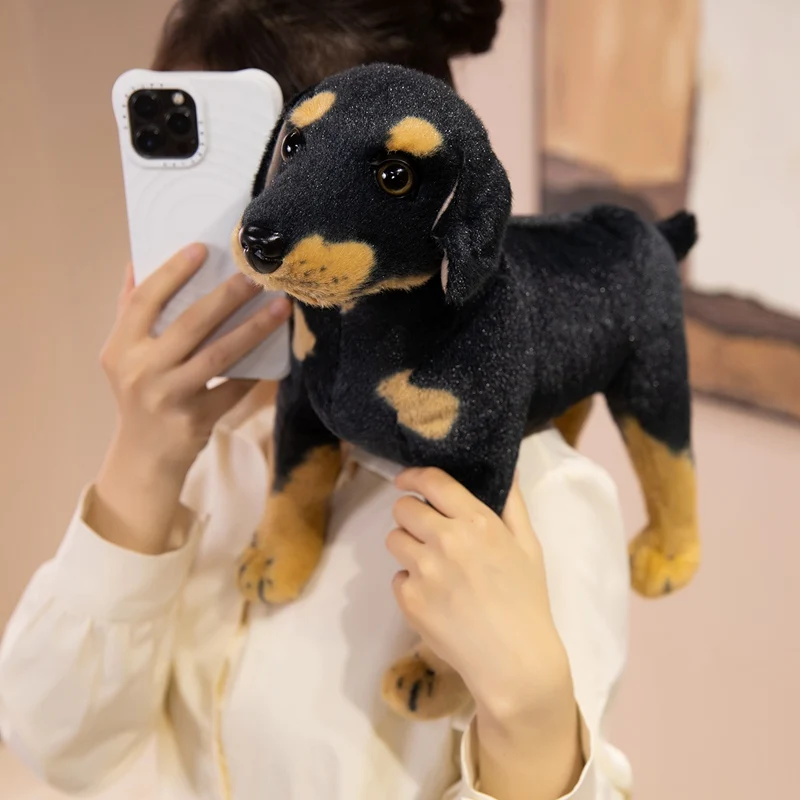 Levensechte hond knuffel pluizige knuffels Rottweiler zachte pop Real-life puppy Home Decor kinderen speelgoed verjaardagscadeau