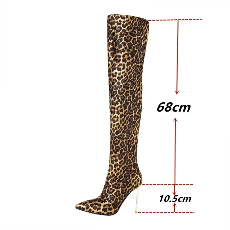 European And American Shiny Leather Pointed High-heeled Knee High Boots, Women's Sexy Gold Size 47 Runway Big Boots