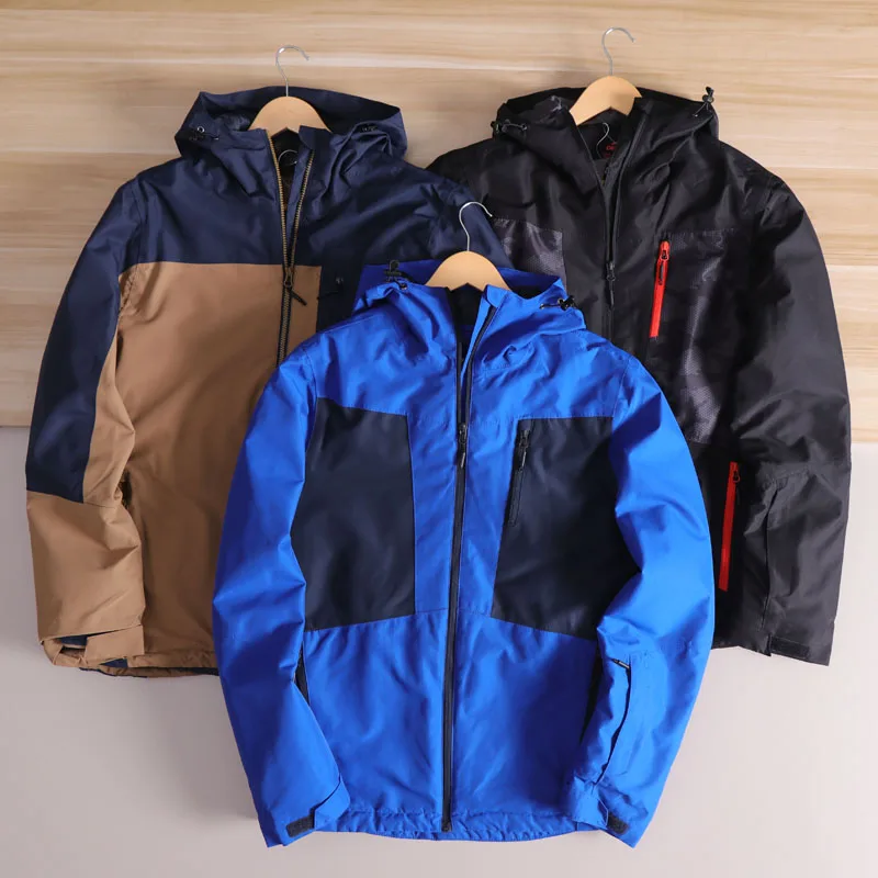 

Men's Winter Ski Jaet Hooded T-Cotton Hollow Insulation Waterproof Windproof Snowproof Outdoor Clothing Stand Fit Faio...