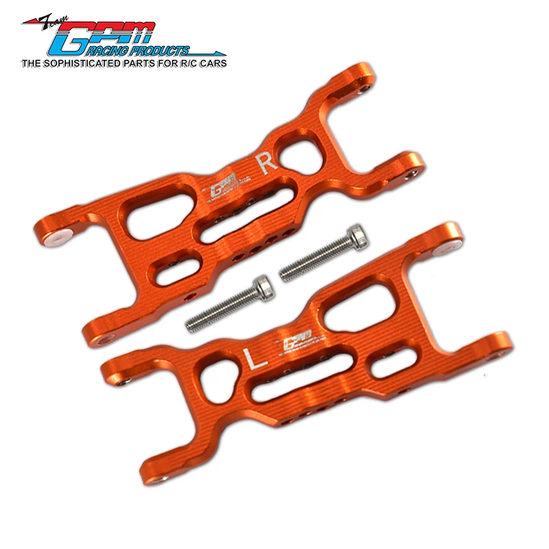 Brazos inferiores delanteros de aluminio GPM para LOSI 1/18 Mini-T 2.0 1/16 Mini-B