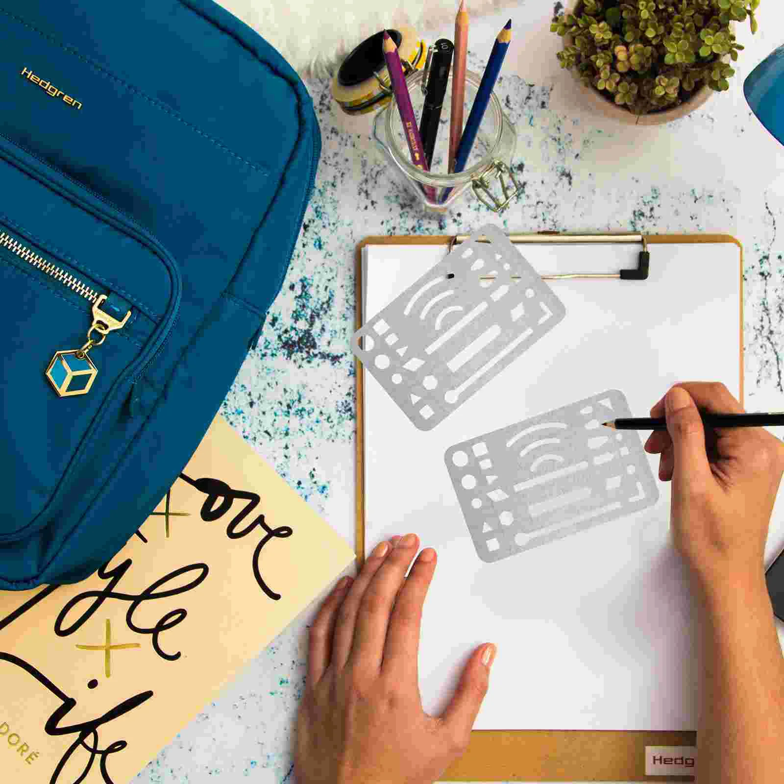 3 Pcs Erasers Drawing Drafting Erasing Stainless Shield Template